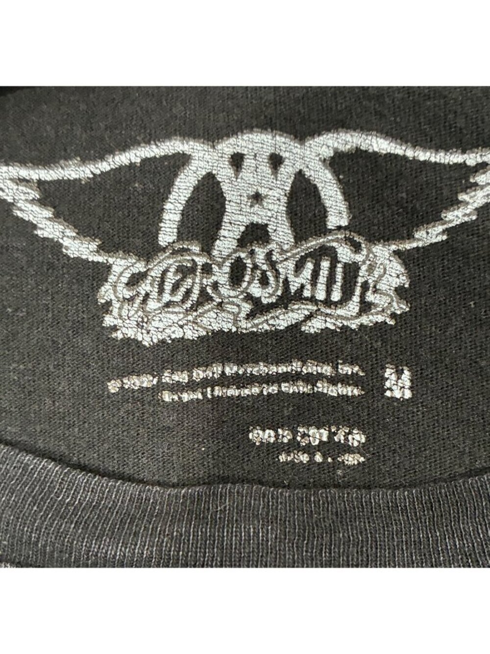 Aerosmith Deuces Are Wild Graphic Band Tee Black Distressed Vintage Style Medium — image 3 of 8